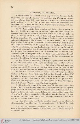 5. Kurleben, 1814 und 1815