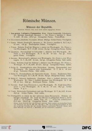 Römische Münzen (Nr. 1-756)