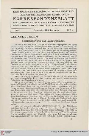 Heft 5 (September/Oktober 1917)