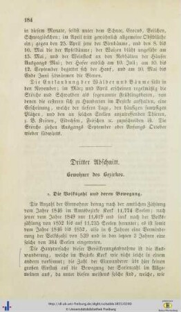 Dritter Abschnitt. Bewohner des Bezirkes.