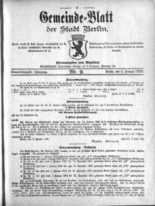 1920,2: Nr. 2, 11. Januar 1920
