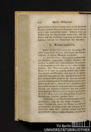 C. Blumengarten.