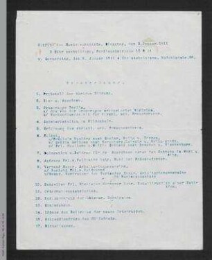 Protokolle 1911. Duplikate und Auszüge