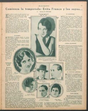 Comienza la temporada: Evita Franco y los suyos...
