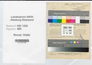 Entnazifizierung Walter Bensel, geb. 11.06.1903 (Rechtsanwalt)