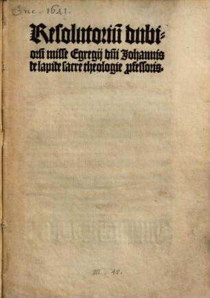 Resolutorium dubiorum circa celebrationem missarum occurrentium