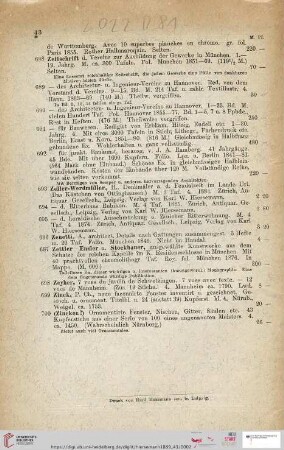 Karl W. Hiersemann. Catalog 43. Architectur und Ornamentik (Nr. 688 - 700)
