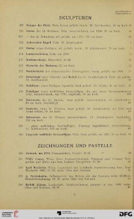 Skulpturen (Nr. 269-285)