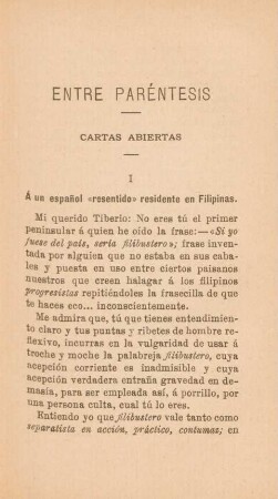 Entre paréntesis