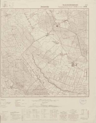 2732 Jessenitz, Topographische Karte 1:25000 (4cm - Karte)