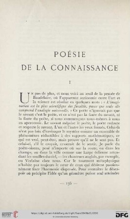 Poésie de la connaissance