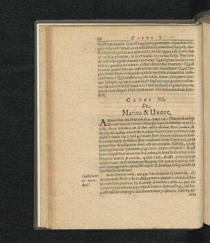 Caput III. De Marito & Uxore.