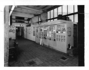 Riesa-Merzdorf, Paul-Greifzu-Straße. Altes Heizkraftwerk (1954). Kessel 3. Leitstand