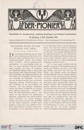 3. Heft, Dezember 1910
