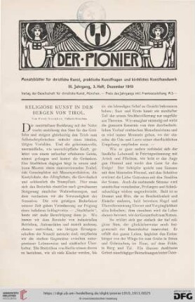 3. Heft, Dezember 1910