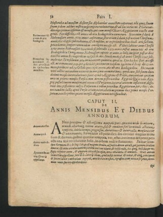 Caput II. De Annis Mensibus Et Diebus Annorum