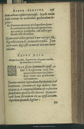 Caput XIII. Absque hoc esset. Si, particula eleganter omissa