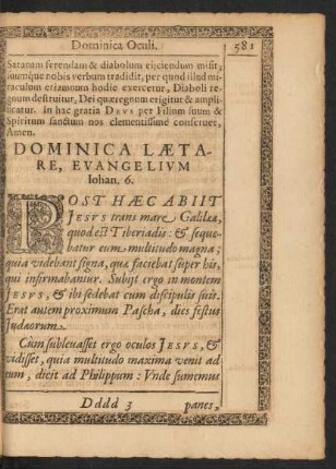 Dominica Laetare, Evangelium Iohan. 6.