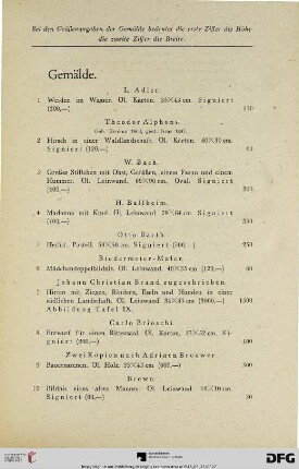 Gemälde (Nr. 1-191)