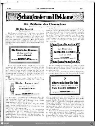 Schaufenster und Reklame
