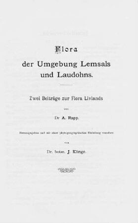 Flora der Umgebung