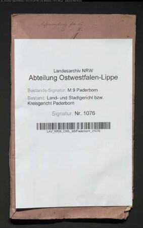 Erblasser: Hartmann, Maria Theresia, geb. Schütte: