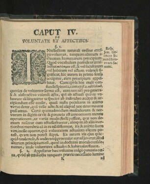 Caput IV. De Voluntate Et Affectibus.