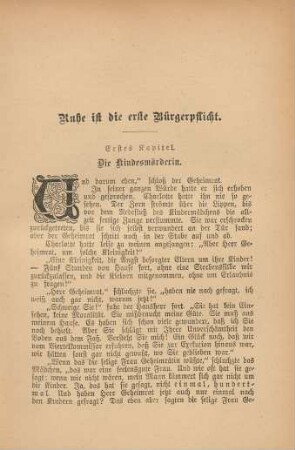Ruhe ist die erste Bürgerpflicht