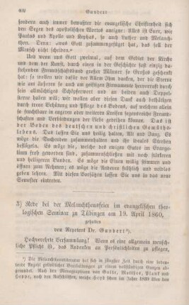 402-435 Rede bei der Melanchthonsfeier im evangelischen theologischen Seminar zu Tübingen am 19. April 1860