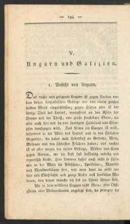 V. Ungarn und Galizien.