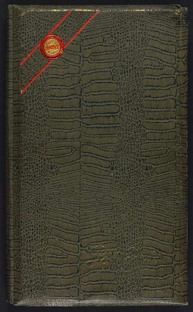 Postkarten-Sammelalbum : Postkarten-Sammelalbum (mit Aufnahmen aus der Kaiserfamilie und Hocharistokratie, Prominentenporträts aus Kunst, Politik und Wissenschaft, auf Jahrmärkten ausgestellen Menschen mit Mißbildungen u. dgl.). Ledereinband, geprägt; 38 x 24 x 2,7 cm (um 1910). Dresden: SLUB/DF 1989.D.1