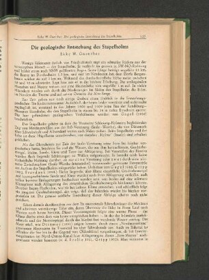 Die geologische Entstehung des Stapelholms