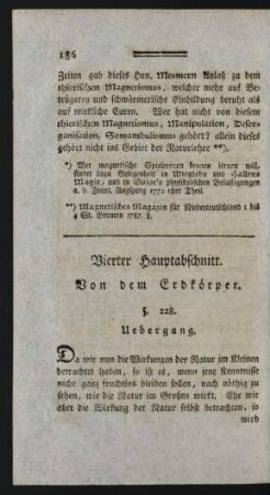 Vierter Hauptabschnitt. Von den Erdkörpern
