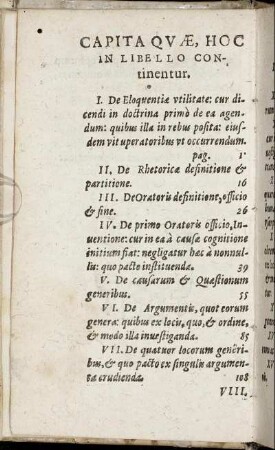 Capita Quæ, Hoc In Libello Continentur.