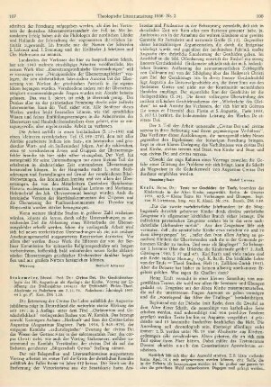 107-108 [Rezension] Stakemeier, Eduard, Civitas dei