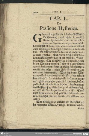 Cap. L. De Passione Hysterica