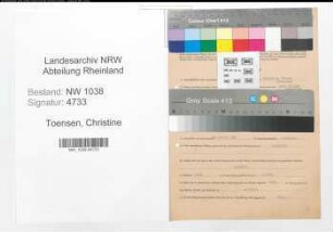 Entnazifizierung Christine Toensen , geb. 19.09.1894 ()