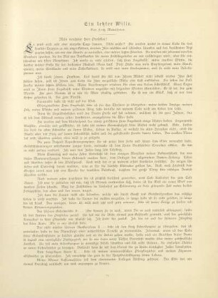 Ein letzter Wille. Von Fritz Mauthner