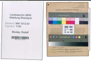 Entnazifizierung Rudolf Nicolay , geb. 30.06.1894 (Betriebsleiter)