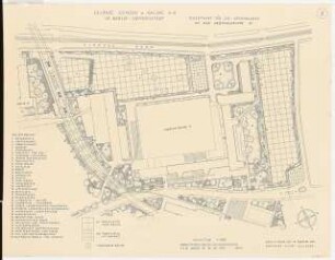 Gartenanlage Siemens & Halske, Berlin-Siemensstadt: Teilentwurf für die Grünanlagen an der Gebäudegruppe 15 1:500