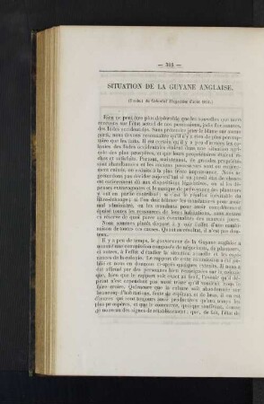Situation De La Guyane Anglaise.
