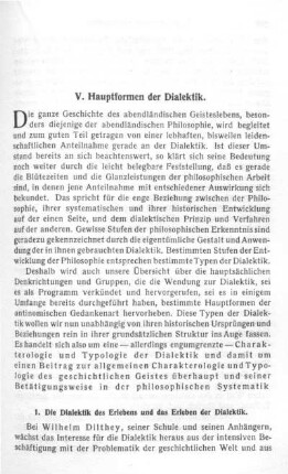 V. Hauptformen der Dialektik