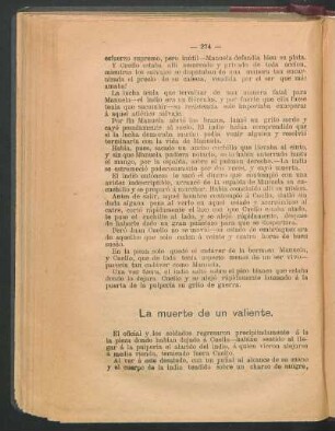 La muerte de un valiente.