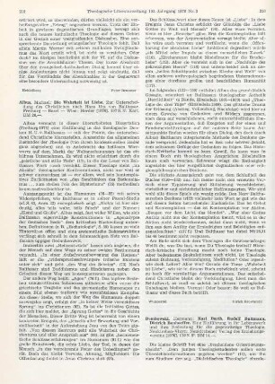 216-217 [Rezension] Dembowski, Hermann, Karl Barth, Rudolf Bultmann, Dietrich Bonhoeffer