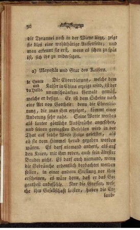 2) Mayestät und Stat des Kaisers.