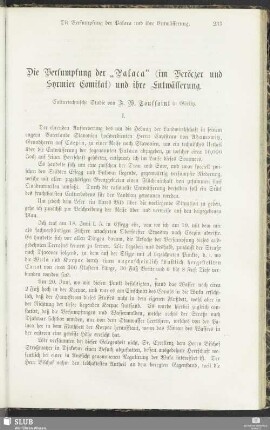 Die Versumpfung der ,,Palaca" (im Veröczer und Syrmier Comitat) und ihre Entwässerung : I.