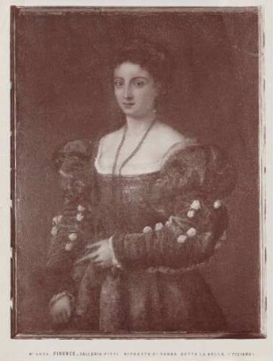 Gemälde "Donna detta la Bella" von Tizian, Palazzo Pitti, Florenz