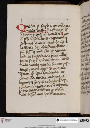 Epistola cuiusdam Carthusiensis