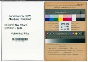 Entnazifizierung Fritz Vohwinkel , geb. 07.09.1914 (Konstrukteur)