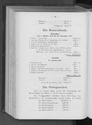 Die Verlagsartikel.
